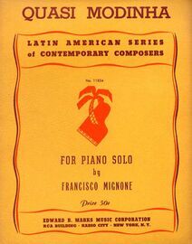 Quasi Modinha - Latin American Series of Contemporary Composers - for Piano Solo - No. 11834
