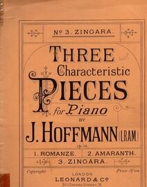 Three Characteristic Pieces for Piano - No. 3 Zingara - Op. 58