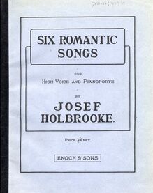 Six Romantic Songs for High Voice and Pianoforte