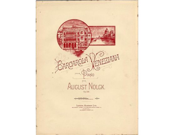 1886 | Barcarola Veneziana - Pour Piano Solo - Op. 123
