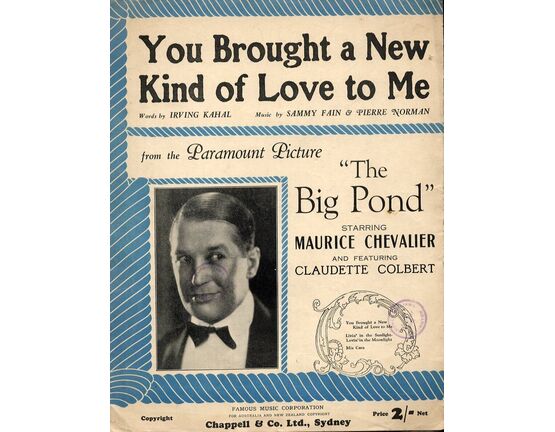 10013 | You Brought a New Kind of Love to Me - From the Film "The Big Pond" - Featuring Maurice Chevalier and Claudette Colbert