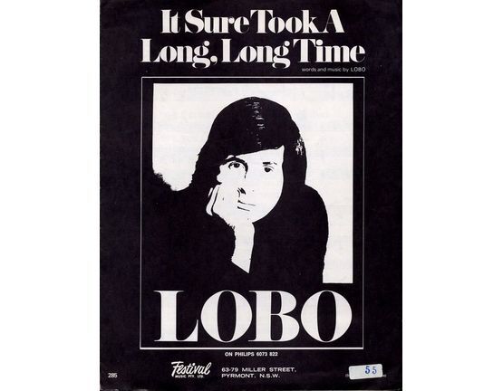 10024 | It Sure took a Long, Long Time - Recorded by Lobo on Philips 6073 822 - For Piano and Voice with Guitar chords