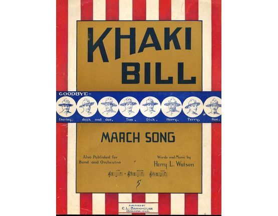 10061 | Khaki Bill - March Song - For Medium Voice and Piano