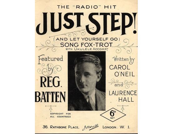 10080 | Just Step! (and let yourself go) - Song Fox Trot - For Piano and Voice  with Ukulele accompaniment - Featured by Reg Batten