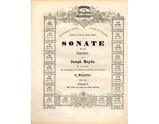 10083 | Sonate No. 10 in As dur - Sonaten fur das Pianoforte von Joseph Haydn series No. 10