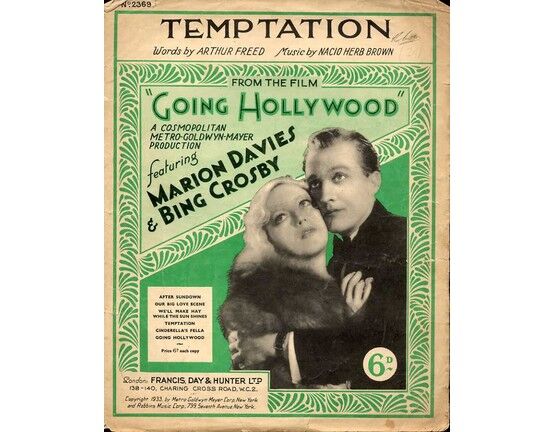 10084 | Temptation - Song Featuring Marion Davies and Bing Crosby in "Going Hollywood"