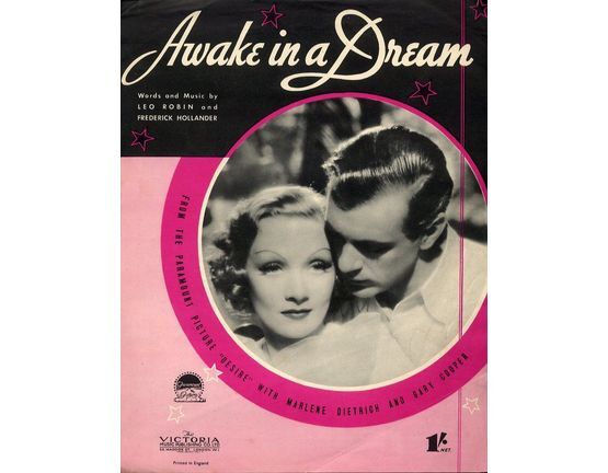 10085 | Awake in a Dream - Song from "Desire" - Featuring Marlene Dietrich and Gary Cooper
