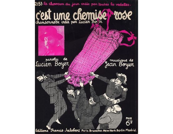 10129 | C'est une chemise Rose - For Piano and Voice with Ukulele chord symbols - Creee par Lucien Boyer - French Edition