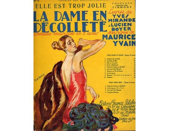 10129 | Elle est Trop Jolie - Song in French from the Musical Comedy "La Dame en Décollete"