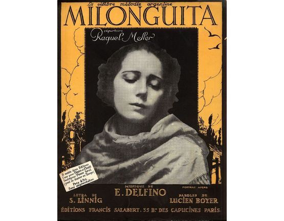 10129 | Milonguita - Celebre Melodie Argentine - For Piano and Voice - Repertoire Raquel Meller - French Edition