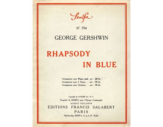 10129 | Rhapsody In Blue - Full version - Piano Solo