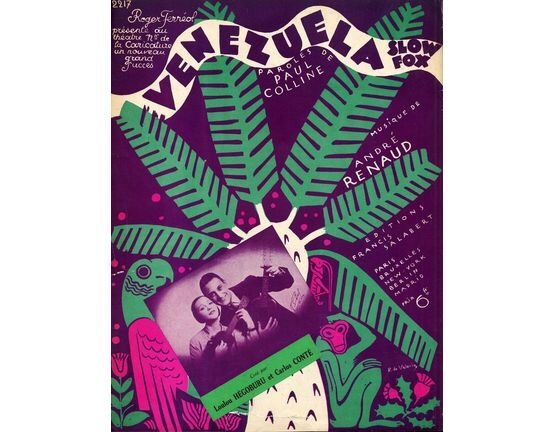 10129 | Venezuela - Slow Fox - For Piano and Voice with Ukulele chord symbols - Cree par Loulou Hegoburu et Carlos Conte -  French Edition