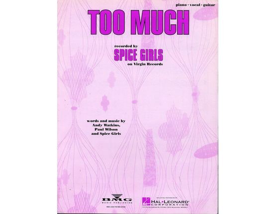 10141 | Too much - Piano - Vocal - Guitar - As recorded by The Spice Girls