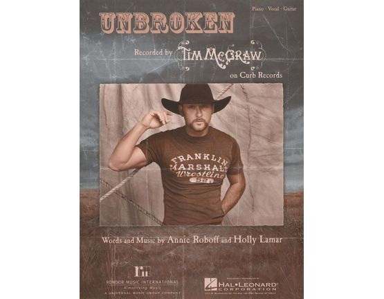 10141 | Unbroken - Featuring Tim McGraw - Piano - Vocal - Guitar