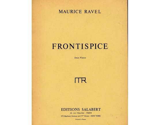 10142 | Frontispice (pour S.P. 503, poeme du Vardar, de R. Canudo) - For Two Pianos - French Edition