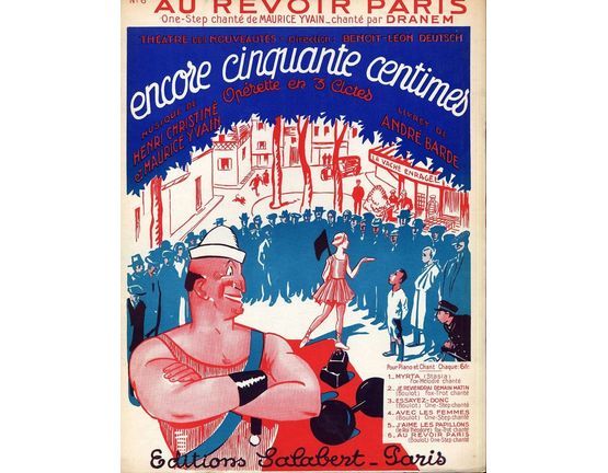 10190 | Au Revoir Paris - No. 6 - One Step Chante de l' Operette "Encore Cinquante Centimes" - French Edition