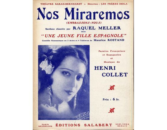 10190 | Nos Miraremos (Embrassons-nous) - From "Une Jeune Fille Espagnole" - With Ukulele Part - French Edition with French and Spanish lyrics