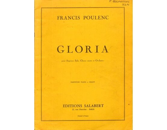 10193 | Gloria - For Soprano, Choir and Orchestra (Piano Reduction)
