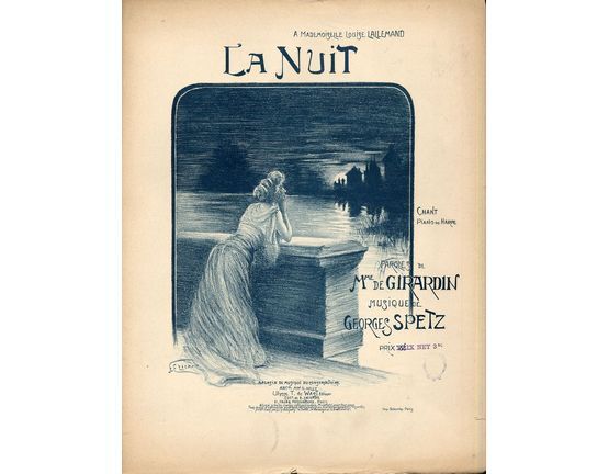 10201 | La Nuit - Chant pour Piano ou Harpe - For Voice and Piano - French Edition