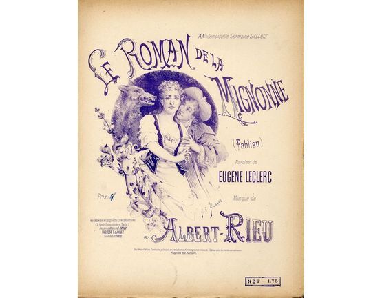 10227 | Le Roman de la Mignonne (Fabliau) - For Piano and Voice - French Edition