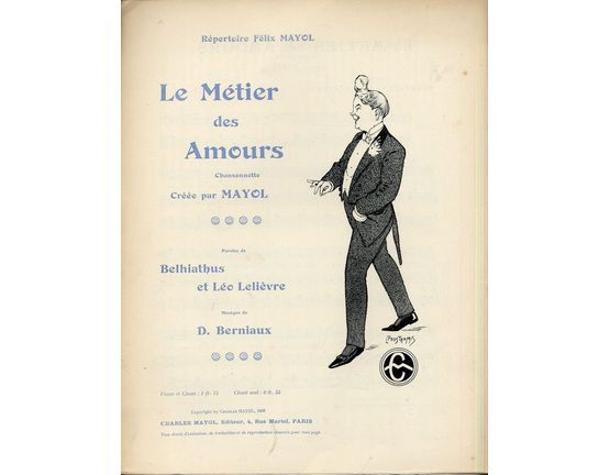 10240 | Le Metier des Amours - Chansonnette cree par Mayol - For Piano and Voice - French Edition