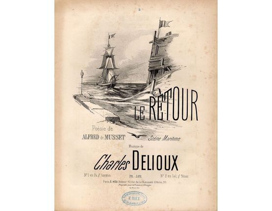 10249 | Le Retour - Scene Maritime - For Voice and Piano -  No. 2 - Key of G major - French Edition