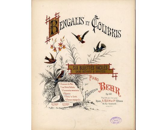 10259 | Reverie - Op. 552, No. 4 from Bengalis et Golibris series - For Piano Solo - French Edition