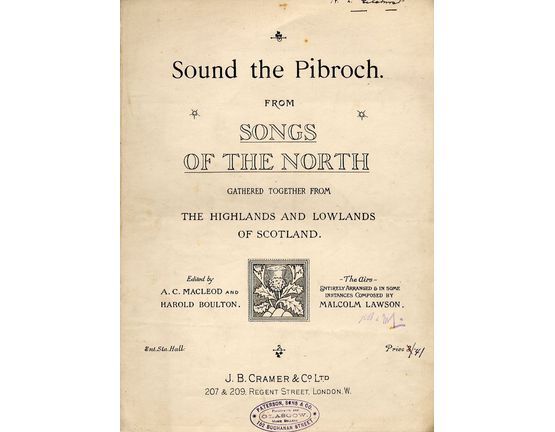 10264 | Sound the Pibroch (Jacobite War Song) - From Songs of the North gathered together from The Highlands and Lowlands of Scotland - For Piano and Voice