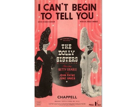 10299 | I Can't Begin to Tell You - From the 20th Century Fox production "The Dolly sisters"