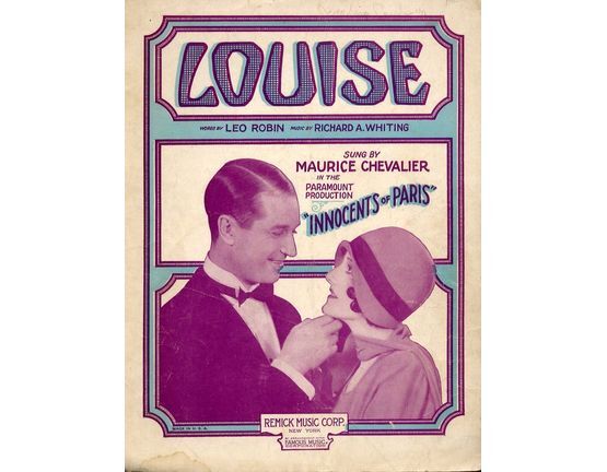 10332 | Louise - Song sung by Maurice Chevalier in 'Innocents of Paris'