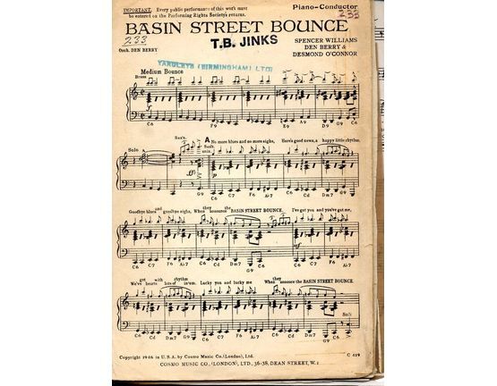 10505 | Basin Street Bounce - Arrangement for Full Orchestra