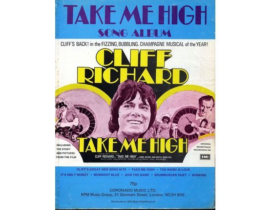 10539 | 'Take Me High' Song Album - Cliff Richard - Including The Story and Pictures From The Film