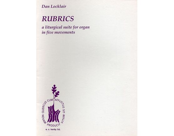 10581 | Rubrics - A Liturgical Suite For Organ In 5 Movements