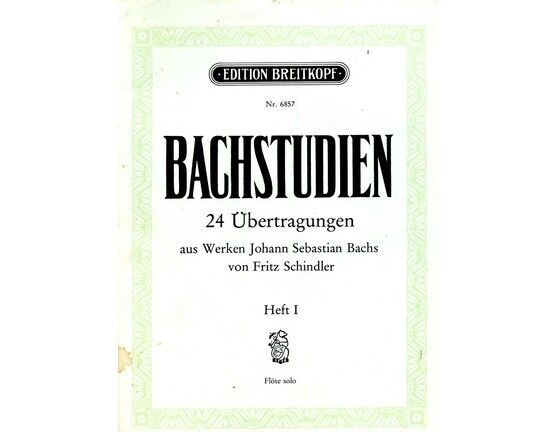 10715 | Bachstudien - 24 Übertragungen - Heft 1 - Edition Breitkopf - Nr. 6857 - Flute Solo