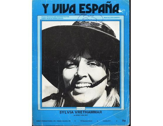 10731 | Y Viva Espana (Eviva Espana) - Recorded by Sylvia vrethammar