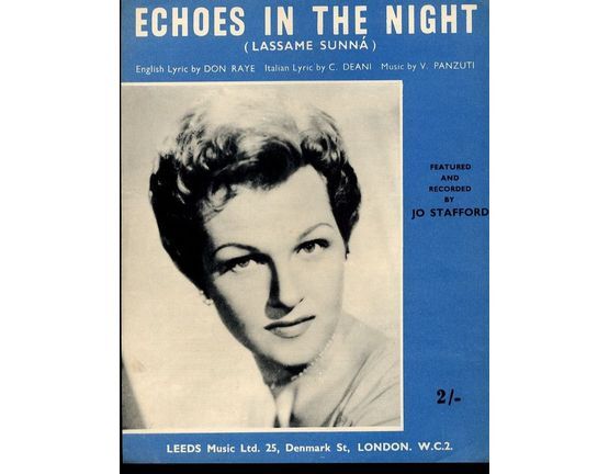 109 | Echoes in the Night (Lassame Sunna) - Featured and Recorded by Jo Stafford - For Piano and Voice with chord symbols