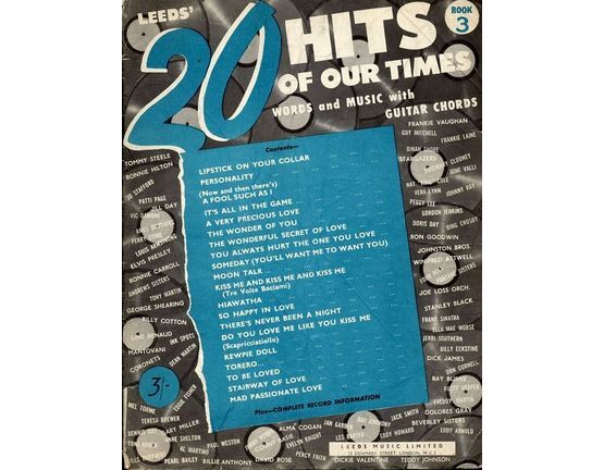 109 | Leeds' 20 hits of our times - Book 3 -  Words and Music with Guitar Chords