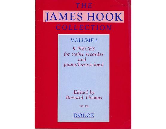10916 | 9 Pieces for Treble Recorder and Keyboard - The James Hook Collection - Volume 1