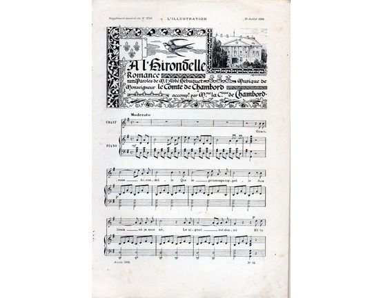 10986 | Al Hirondelle - Romance - For Voice and Piano
