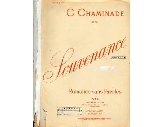 10992 | Souvenance - Romance sans Paroles No. 1 - Op. 76
