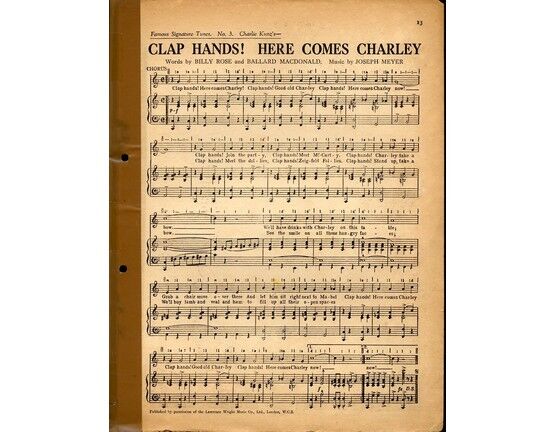 11 | Clap Hands! Here Comes Charley - Coom, Pretty One - Song