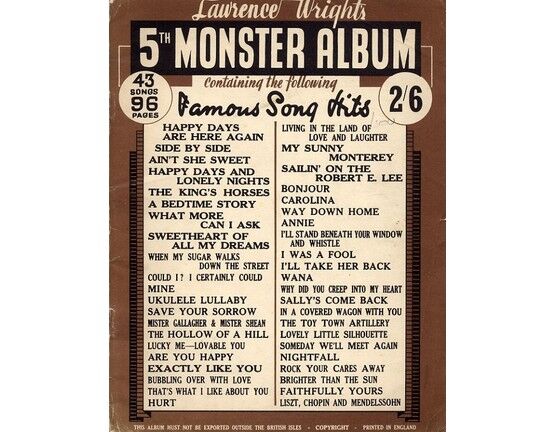 11 | Lawrence Wright's 5th Monster Album - 43 Songs