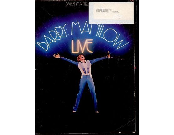 11025 | Barry Manilow Live - Piano Vocal And Guitar Tab Arrangement