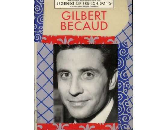 11093 | Gilbert Becaud - 38 Great Songs arranged for Voice & Piano with chord symbols & original French lyrics
