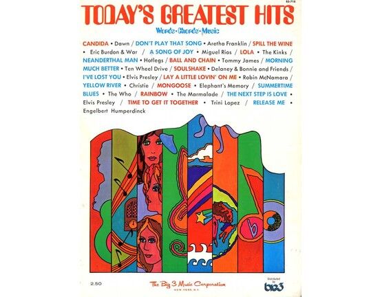 11101 | Today's Greatest Hits - Contains words, chords and piano accompaniment