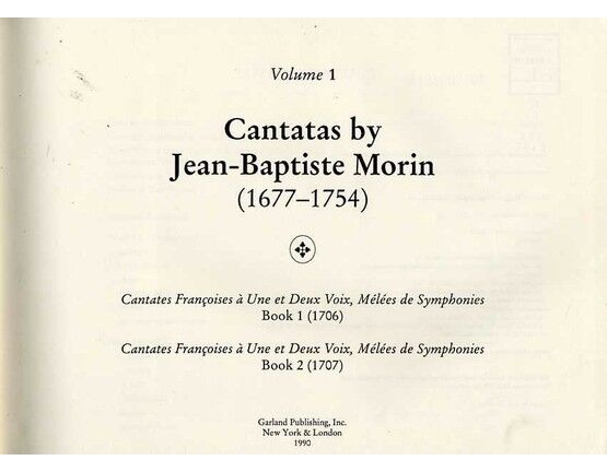 11112 | The Eighteenth Century French Cantata - A Seventeen Volume Facsimile Set of the Most Widely Cultivated and Performed Music in Early Eighteenth Century