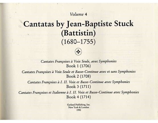 11112 | The Eighteenth Century French Cantata - A Seventeen Volume Facsimile Set of the Most Widely Cultivated and Performed Music in Early Eighteenth Century
