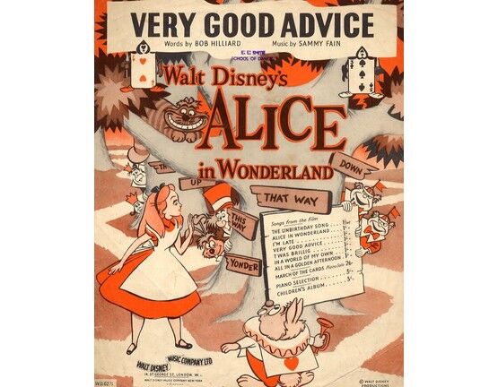 11128 | Very Good Advice - Song from Walt Disney's 'Alice in Wonderland'
