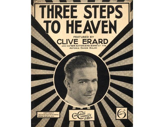 11174 | Three Steps To Heaven - Song for Piano with Ukulele Accompaniment - Featured By Clive Erard and His New Astorians Band