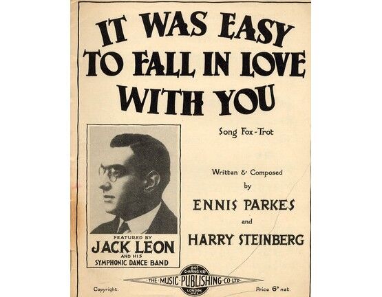 11176 | It Was Easy to Fall in Love With You - Song Fox Trot - Featuring Jack Leon - Performed by Jack Leon and his Symphonic Dance Band